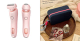 2 In 1 Hair Removal Epilator USB Rechargeable Trimmer Women Body Razor Face Leg Armpit Bikini Hand Pubic Shaver Hair Remover