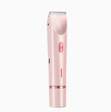 2 In 1 Hair Removal Epilator USB Rechargeable Trimmer Women Body Razor Face Leg Armpit Bikini Hand Pubic Shaver Hair Remover